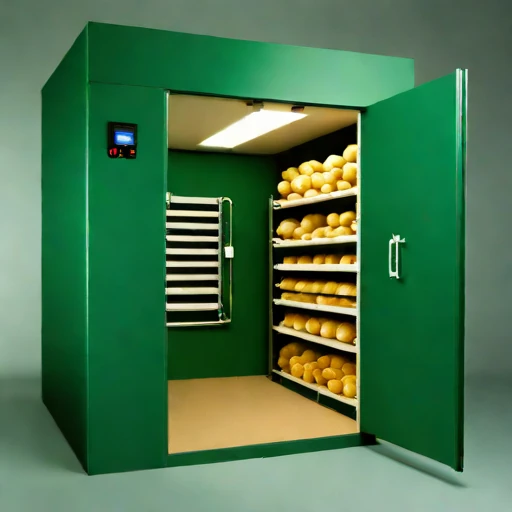 A cryopeg-cooled tuber store, photographed against a plain background