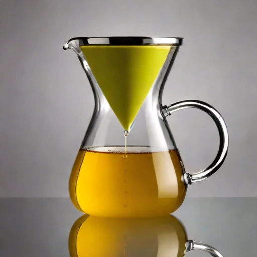 A chemocline layering pitcher, photographed against a plain background