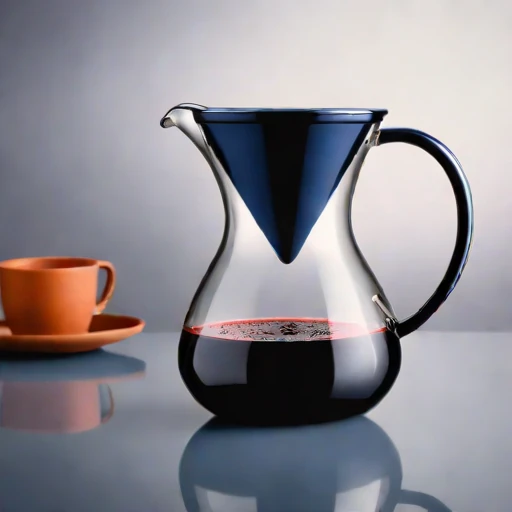 A chemocline layering pitcher, photographed against a plain background