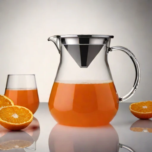 A chemocline layering pitcher, photographed against a plain background