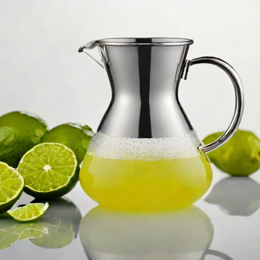 A chemocline layering pitcher, photographed against a plain background