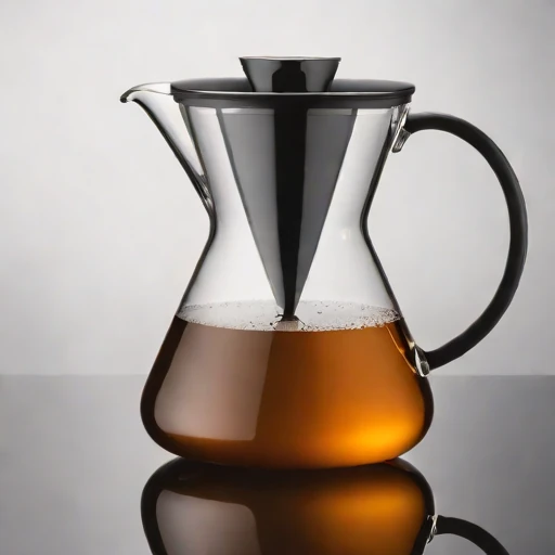 A chemocline layering pitcher, photographed against a plain background