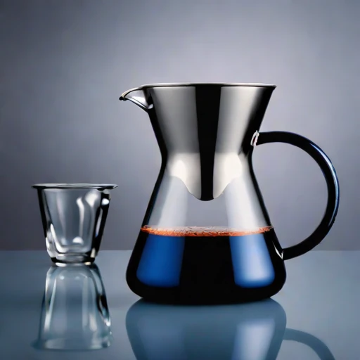 A chemocline layering pitcher, photographed against a plain background