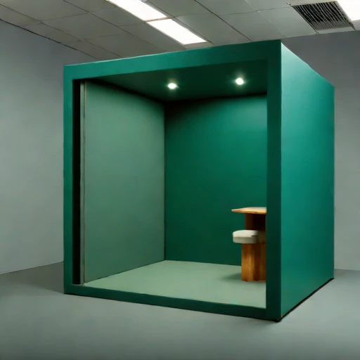 A compacted-loess speech room, photographed against a plain background