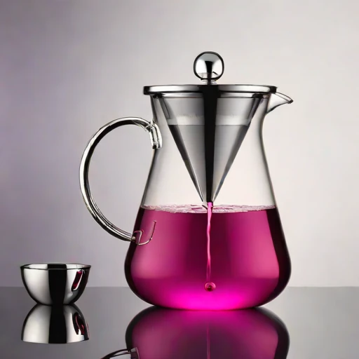 A chemocline layering pitcher, photographed against a plain background