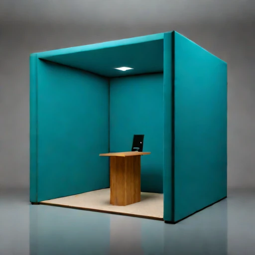 A compacted-loess speech room, photographed against a plain background