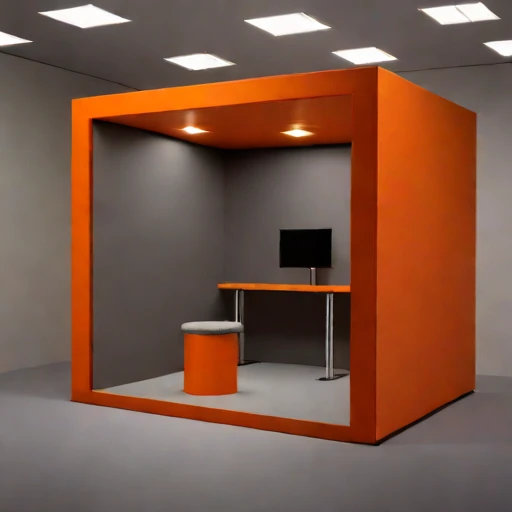 A compacted-loess speech room, photographed against a plain background