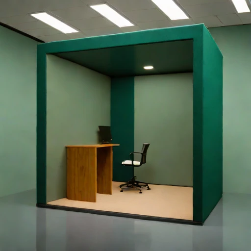 A compacted-loess speech room, photographed against a plain background