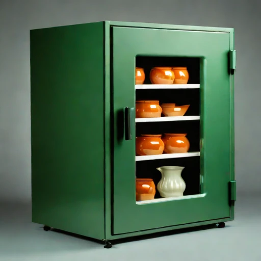 A caliche-sealed pottery vault, photographed against a plain background
