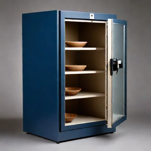 A caliche-sealed pottery vault, photographed against a plain background