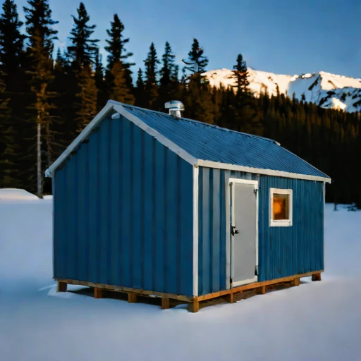 A chinook-sheltered valley bunkhouse, photographed against a plain background