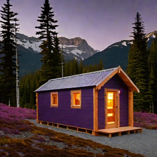 A chinook-sheltered valley bunkhouse, photographed against a plain background