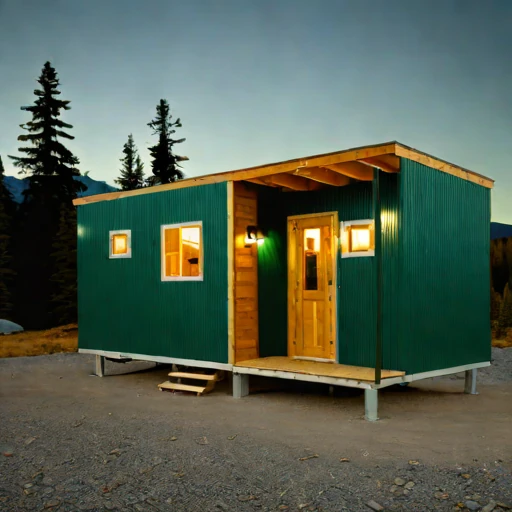A chinook-sheltered valley bunkhouse, photographed against a plain background