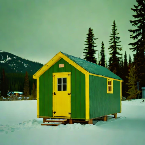 A chinook-sheltered valley bunkhouse, photographed against a plain background