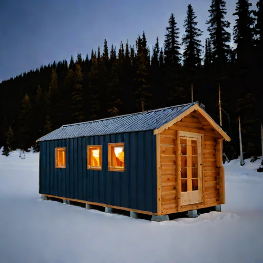 A chinook-sheltered valley bunkhouse, photographed against a plain background