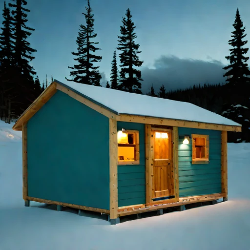 A chinook-sheltered valley bunkhouse, photographed against a plain background