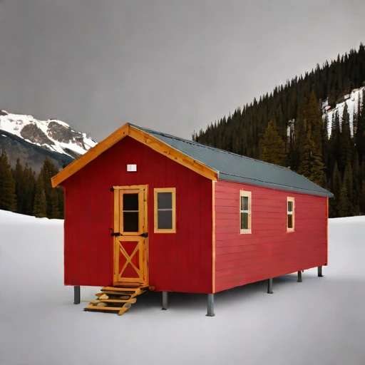 A chinook-sheltered valley bunkhouse, photographed against a plain background