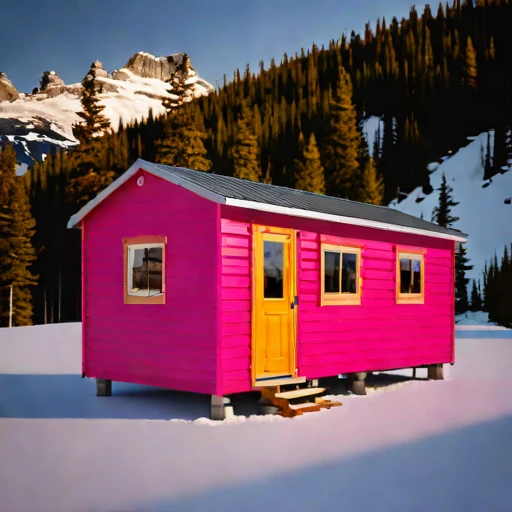 A chinook-sheltered valley bunkhouse, photographed against a plain background