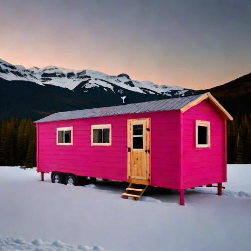A chinook-sheltered valley bunkhouse, photographed against a plain background
