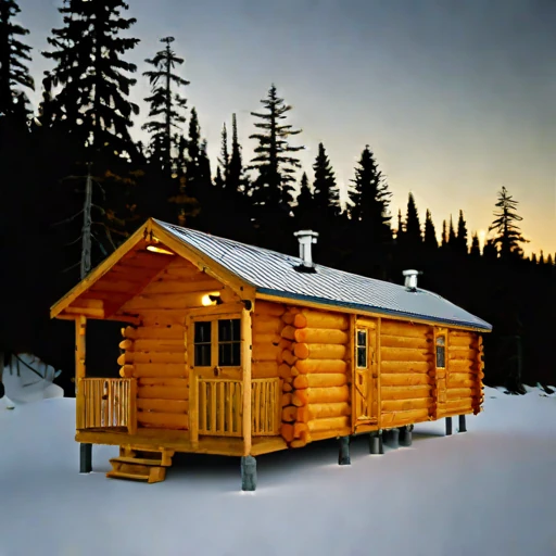 A chinook-sheltered valley bunkhouse, photographed against a plain background