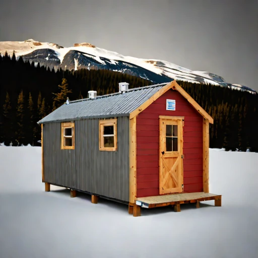 A chinook-sheltered valley bunkhouse, photographed against a plain background