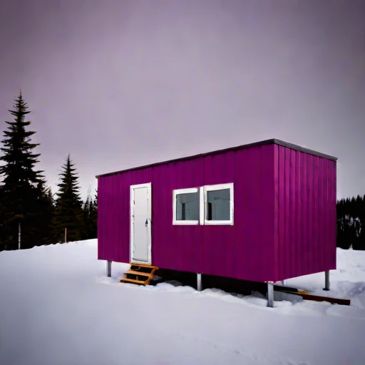 A cryoplanation-terrace bunkhouse, photographed against a plain background