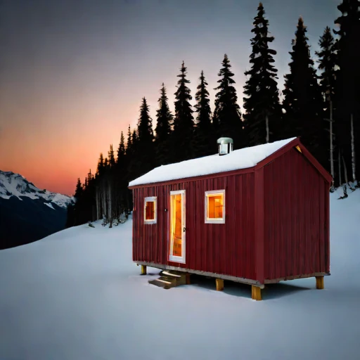 A cryoplanation-terrace bunkhouse, photographed against a plain background