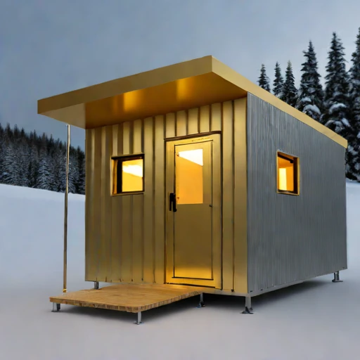 A cryoplanation-terrace bunkhouse, photographed against a plain background