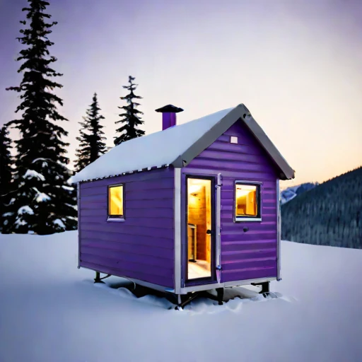 A cryoplanation-terrace bunkhouse, photographed against a plain background