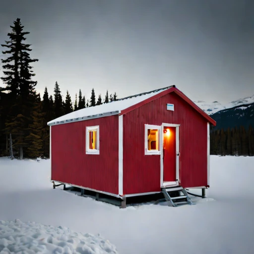 A cryoplanation-terrace bunkhouse, photographed against a plain background