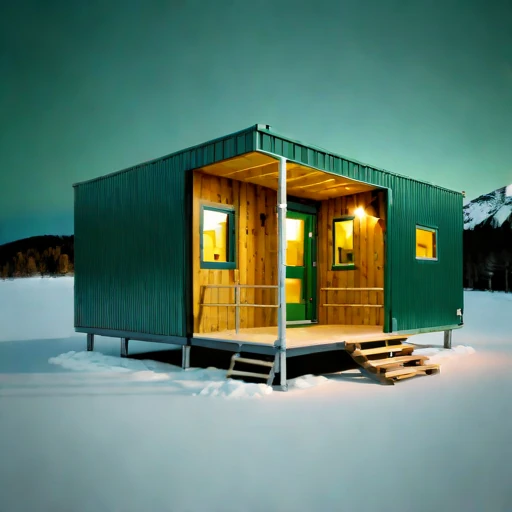 A cryoplanation-terrace bunkhouse, photographed against a plain background