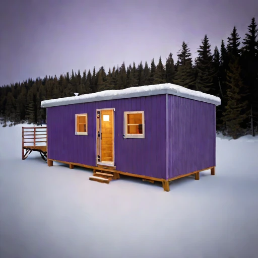 A cryoplanation-terrace bunkhouse, photographed against a plain background