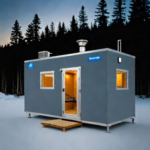 A cryoplanation-terrace bunkhouse, photographed against a plain background