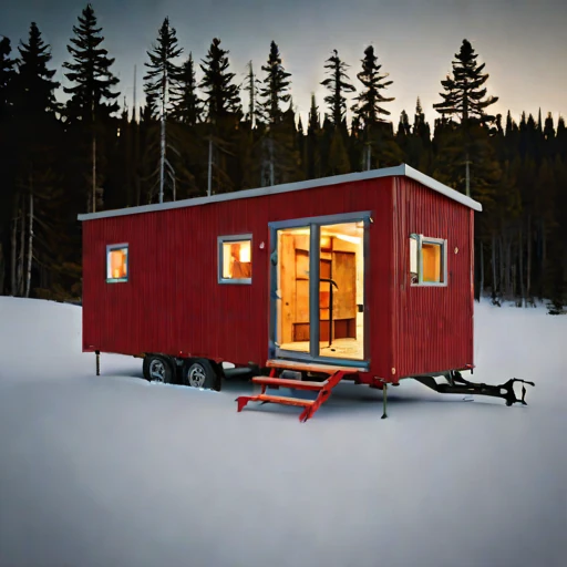 A cryoplanation-terrace bunkhouse, photographed against a plain background