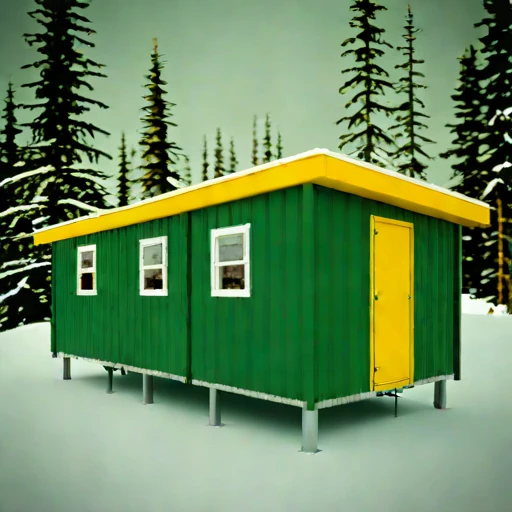 A cryoplanation-terrace bunkhouse, photographed against a plain background