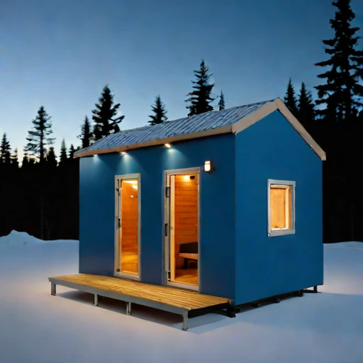 A cryoplanation-terrace bunkhouse, photographed against a plain background