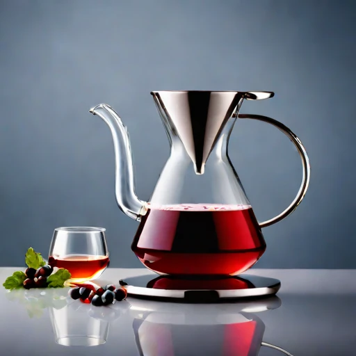 A dacite-chilled decanting stand, photographed against a plain background