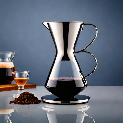 A dacite-chilled decanting stand, photographed against a plain background