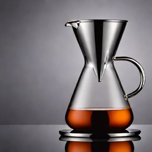 A dacite-chilled decanting stand, photographed against a plain background