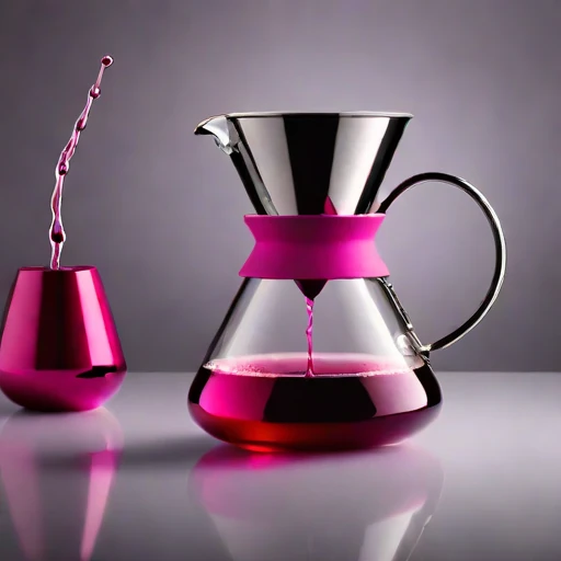 A dacite-chilled decanting stand, photographed against a plain background
