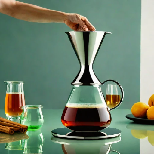 A dacite-chilled decanting stand, photographed against a plain background