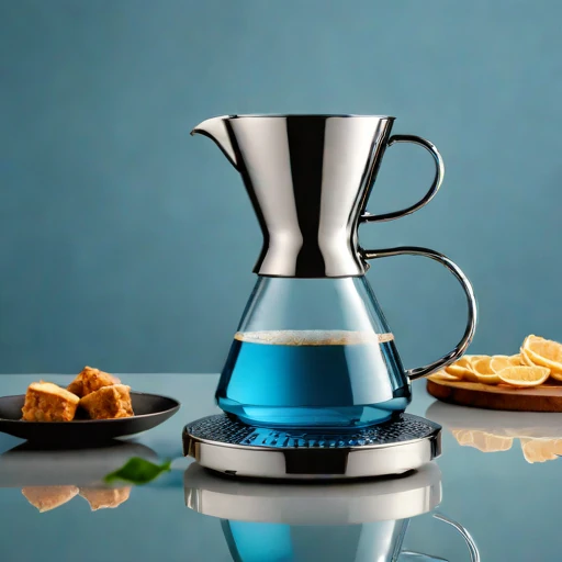 A dacite-chilled decanting stand, photographed against a plain background