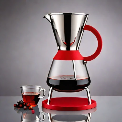 A dacite-chilled decanting stand, photographed against a plain background