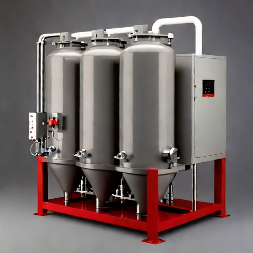 A directional-freeze brine separator, photographed against a plain background