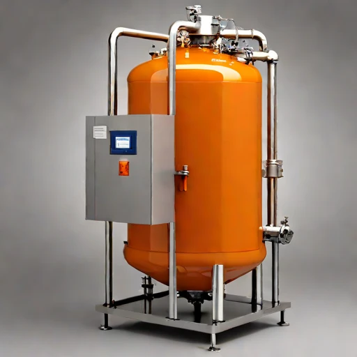 A directional-freeze brine separator, photographed against a plain background