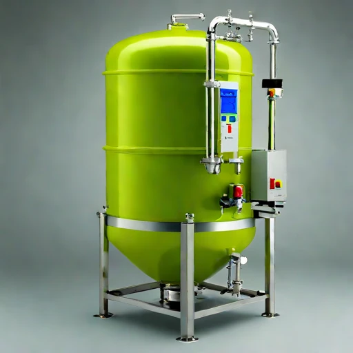 A directional-freeze brine separator, photographed against a plain background
