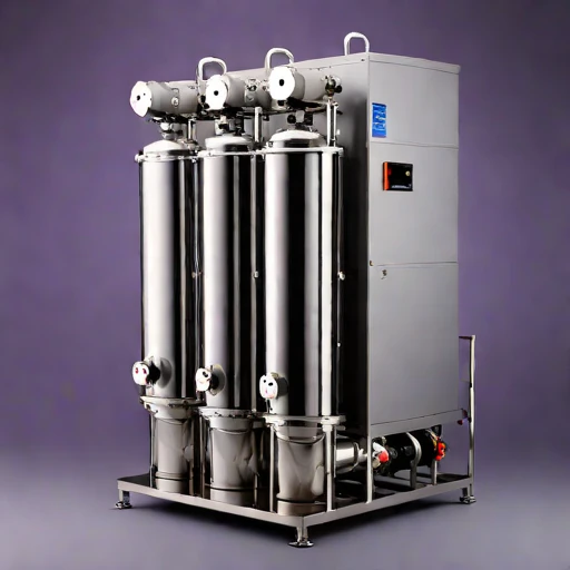 A directional-freeze brine separator, photographed against a plain background