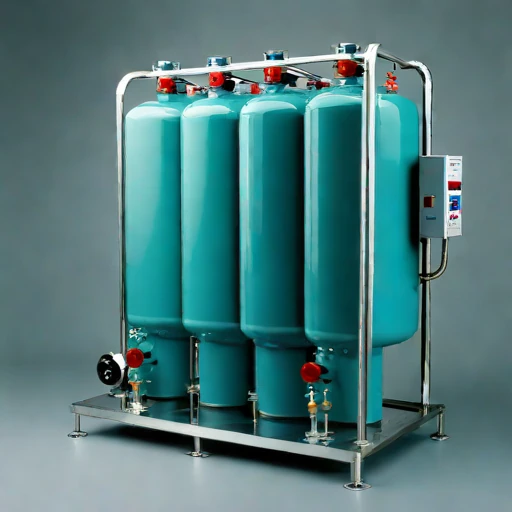 A directional-freeze brine separator, photographed against a plain background