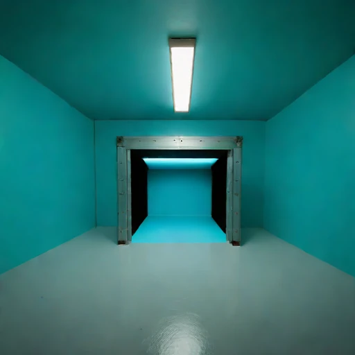A drift-level machine gallery, photographed against a plain background