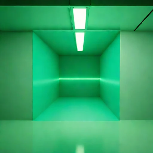 A drift-level machine gallery, photographed against a plain background